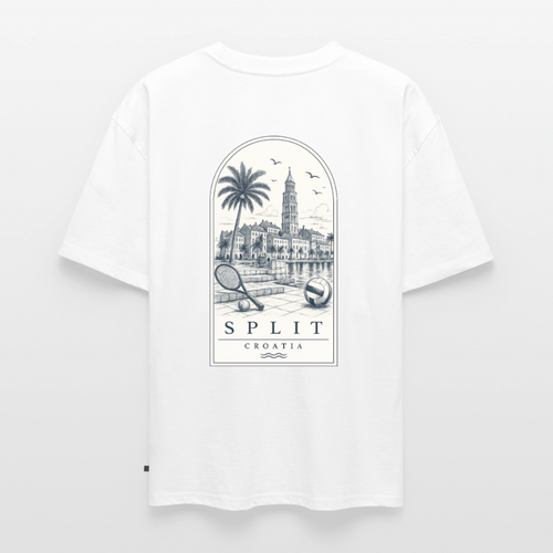 Adria Club - Split Oversized Tee - white