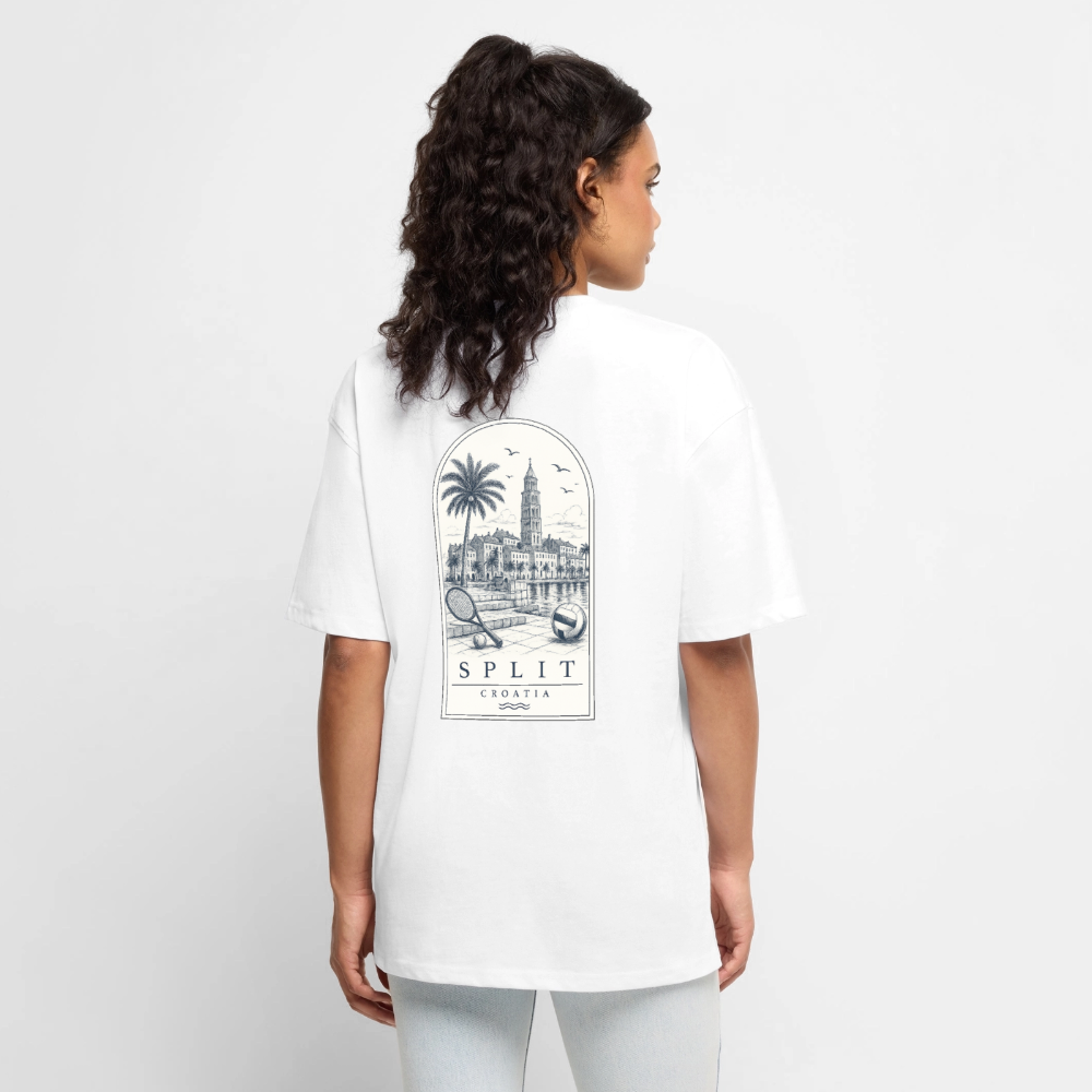 Adria Club - Split Oversized Tee - white