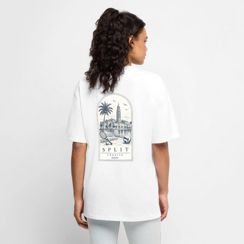 Adria Club - Split Oversized Tee - white
