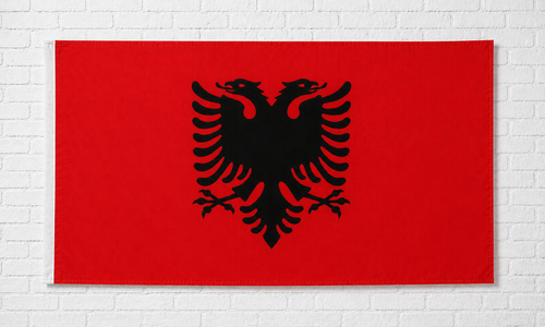 Personalisierte Flagge - Albanien